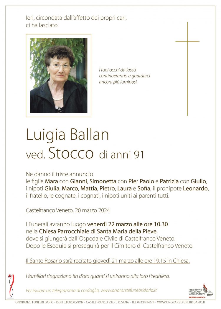 Luigia Ballan ved. Stocco