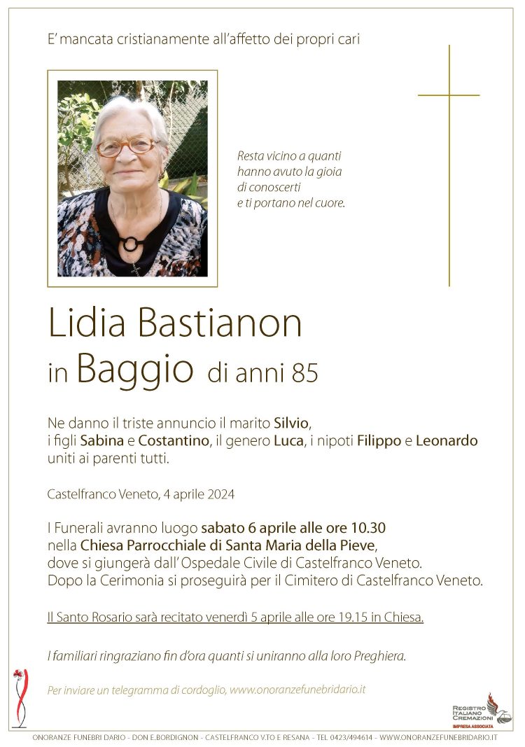 Lidia Bastianon in Baggio