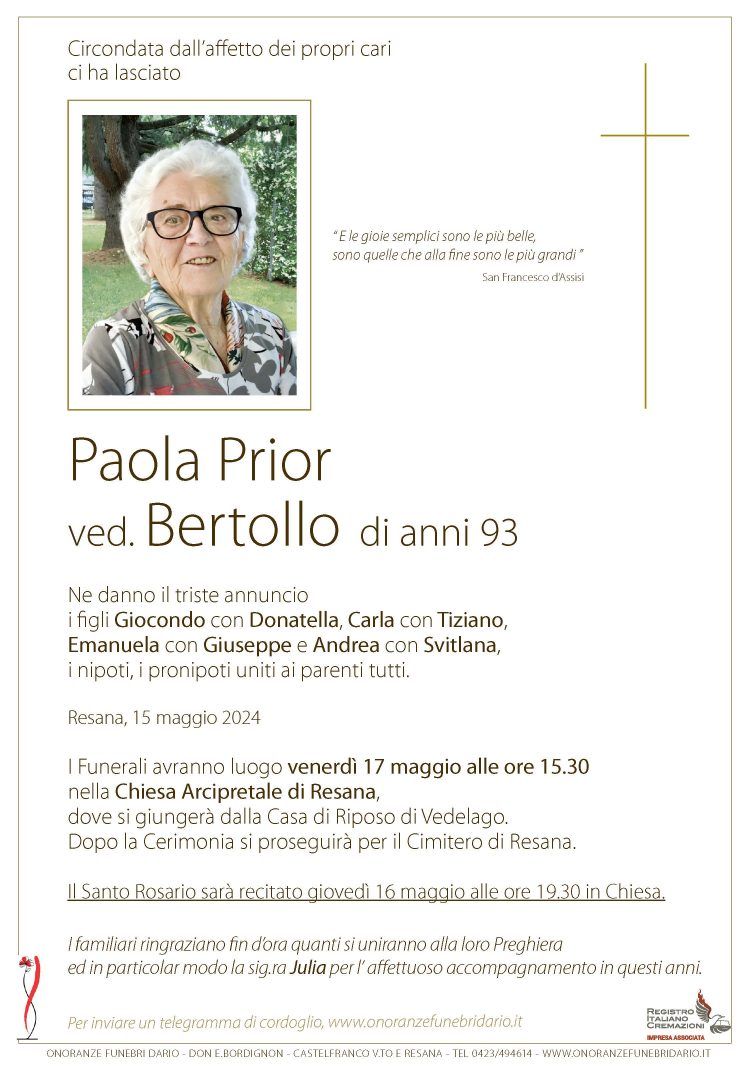 Paola Prior ved. Bertollo