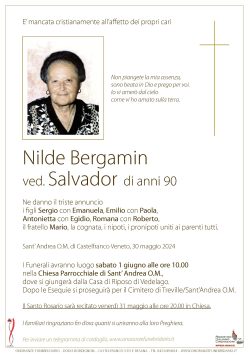 Nilde Bergamin ved. Salvador