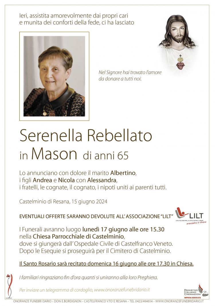 Serenella Rebellato in Mason