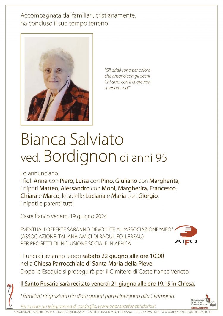 Bianca Salviato ved. Bordignon