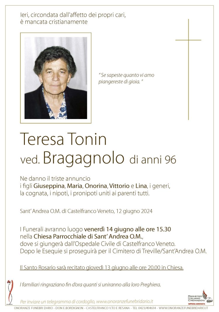 Teresa Tonin ved. Bragagnolo