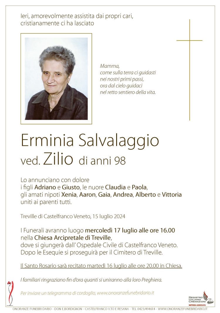 Erminia Salvalaggio ved. Zilio