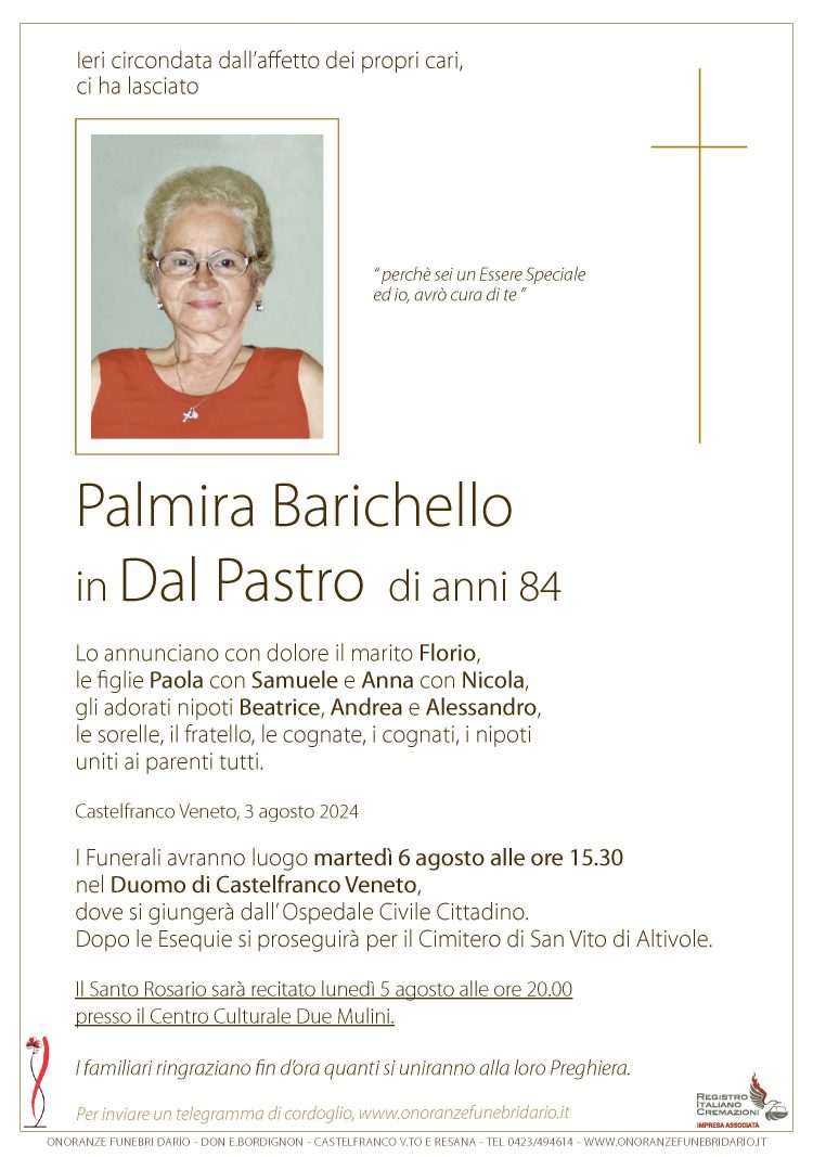 Palmira Barichello in Dal Pastro