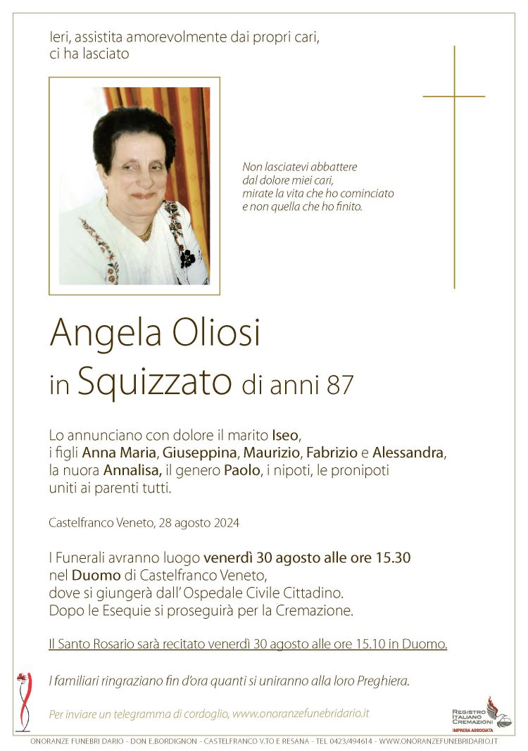 Angela Oliosi in Squizzato