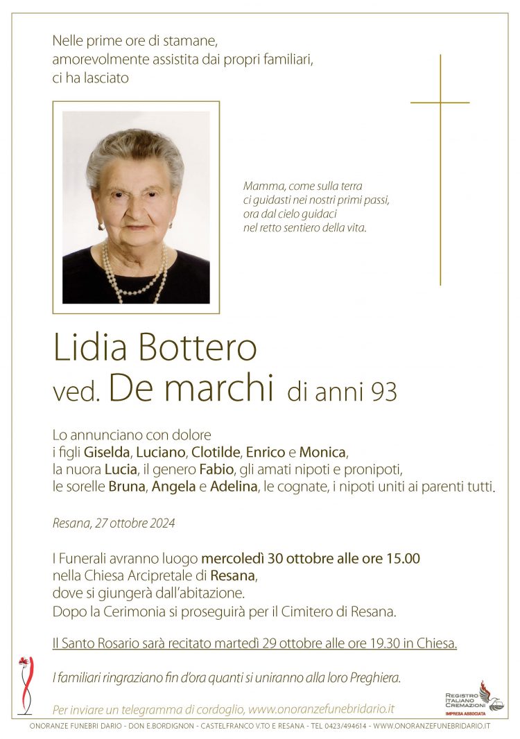 Lidia Bottero ved. De Marchi