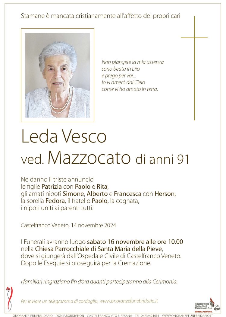 Leda Vesco ved. Mazzocato