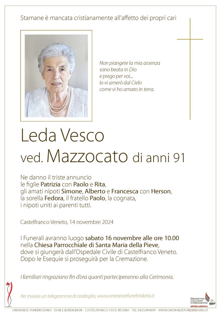 Leda Vesco ved. Mazzocato