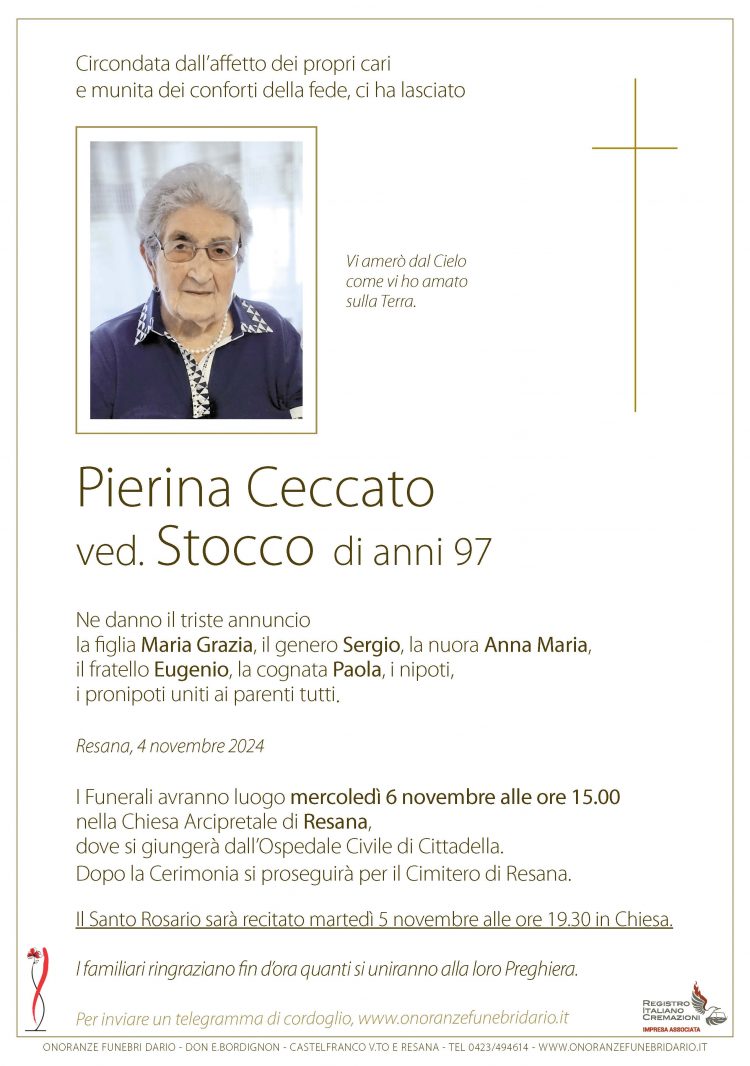 Pierina Ceccato ved. Stocco