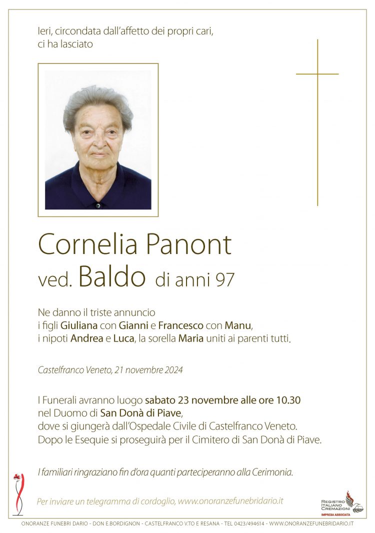 Cornelia Panont ved. Baldo