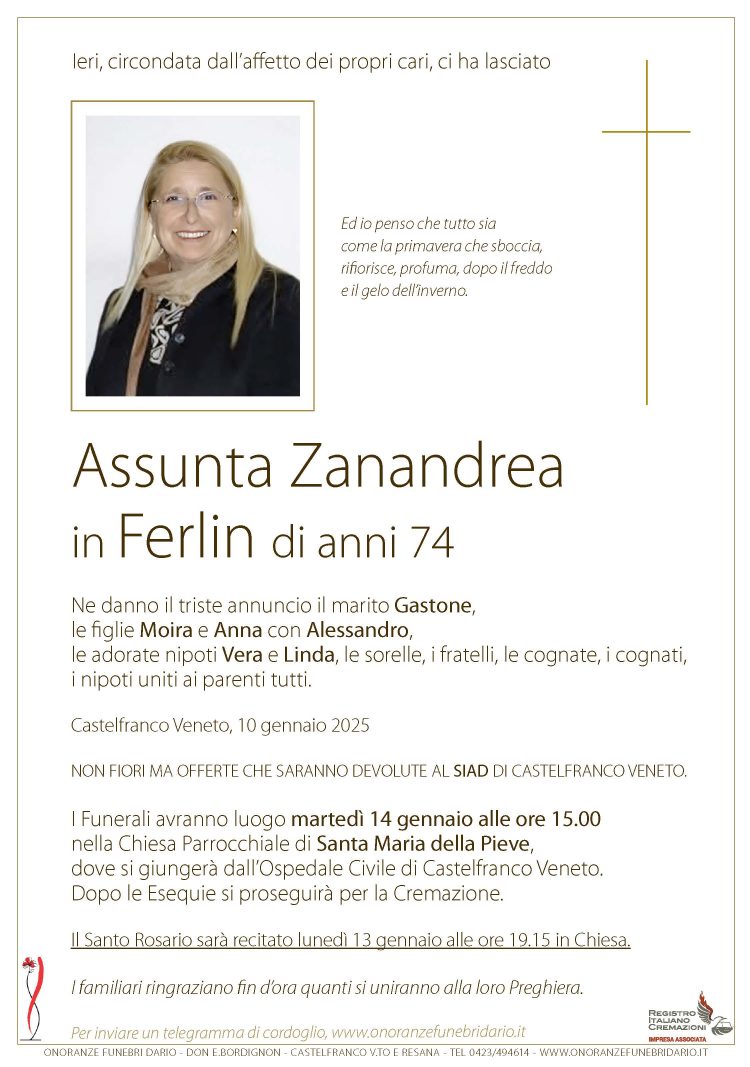 Assunta Zanandrea in Ferlin