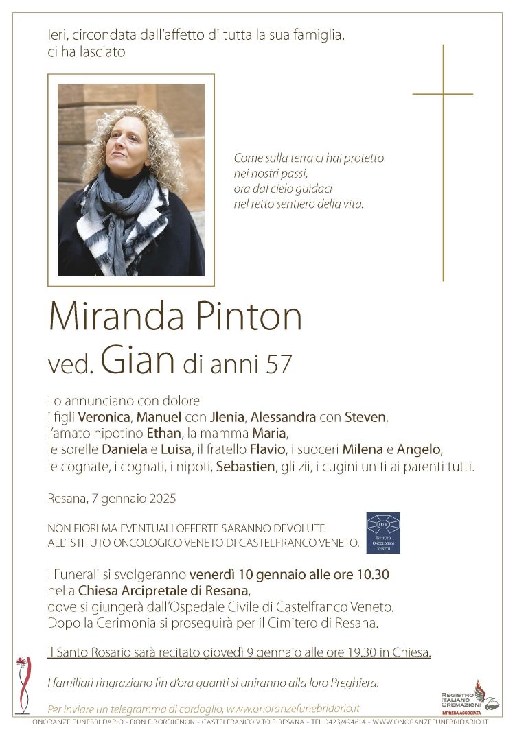 Miranda Pinton ved. Gian