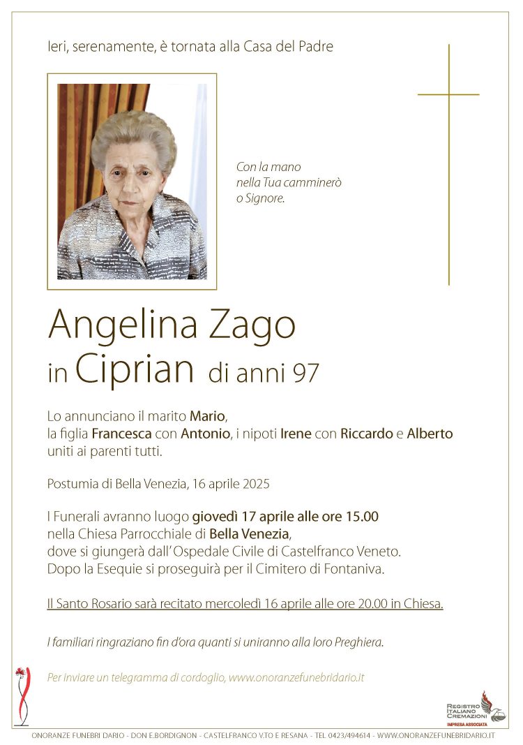 Angelina Zago in Ciprian