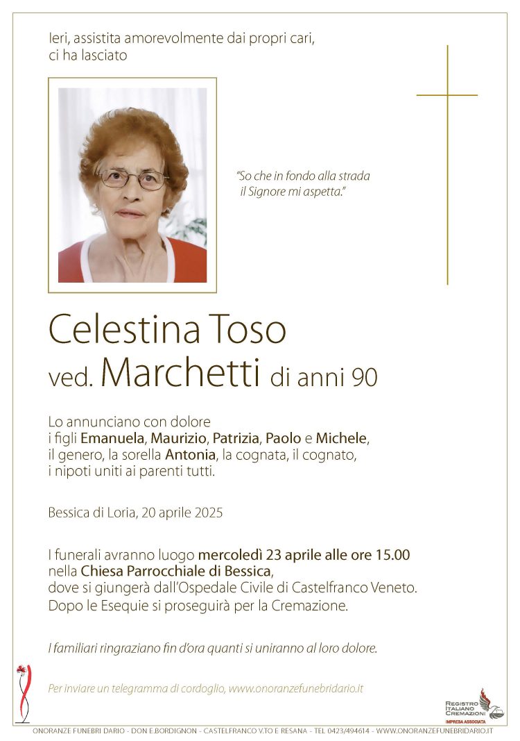Celestina Toso ved. Marchetti