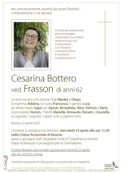 Bottero Cesarina ved. Frasson