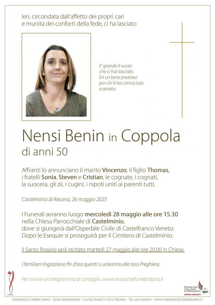 Nensi Benin in Coppola