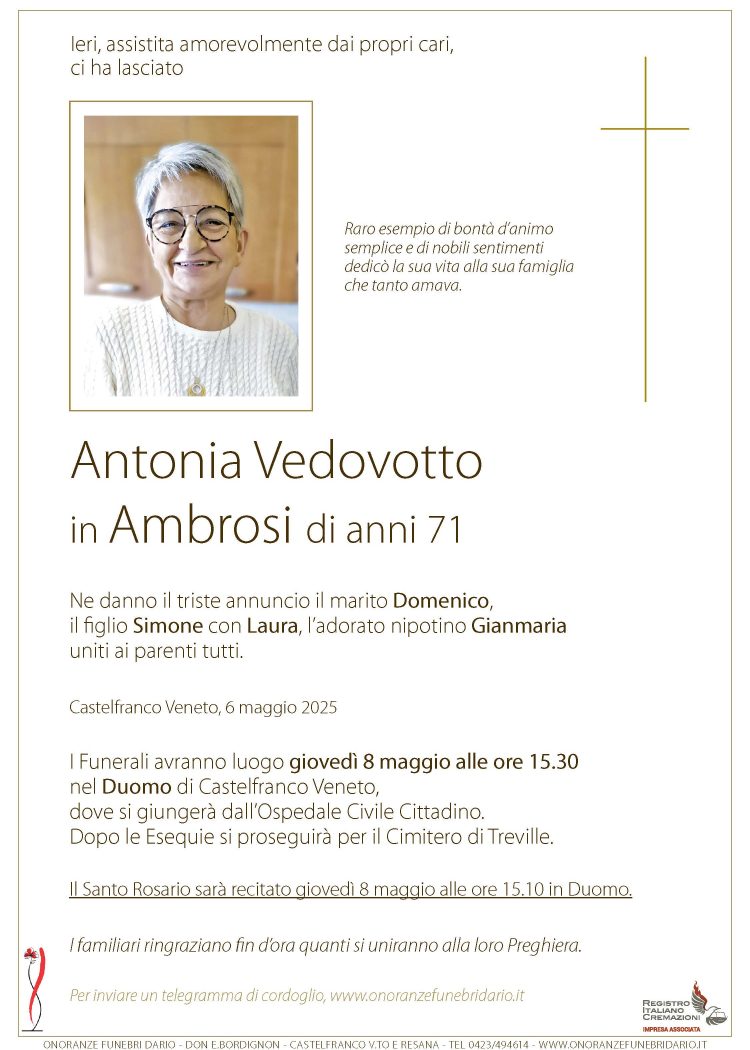 Antonia Vedovotto in Ambrosi