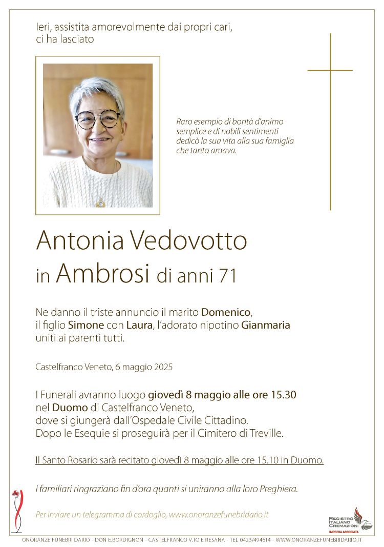 Antonia Vedovotto in Ambrosi