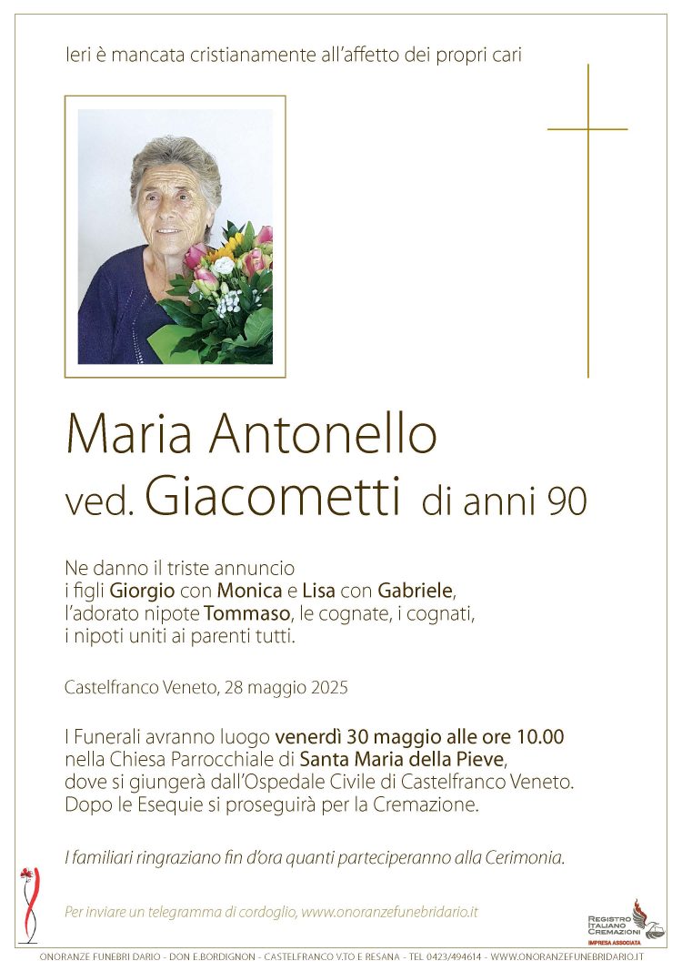 Maria Antonello ved. Giacometti
