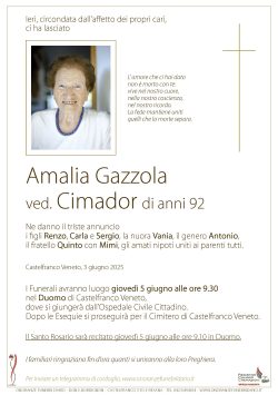 Amalia Gazzola ved. Cimador