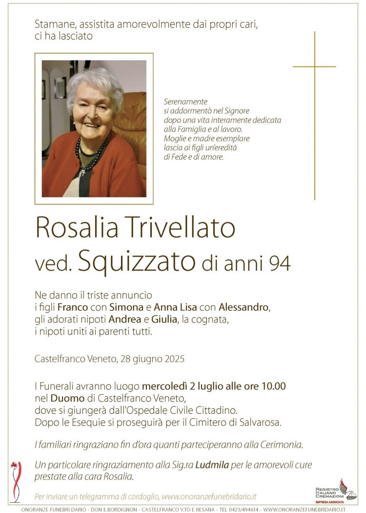 Rosalia Trivellato ved. Squizzato