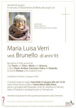Maria Luisa Verri ved. Brunello