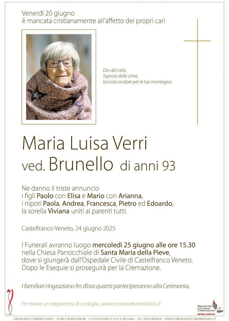 Maria Luisa Verri ved. Brunello