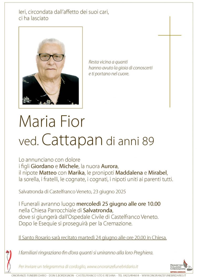 Maria Fior ved. Cattapan