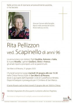 Rita Pellizzon ved. Scapinello