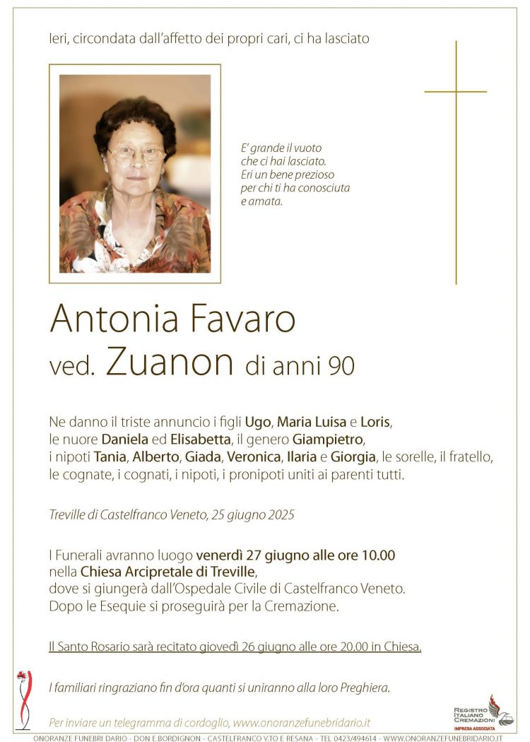 Antonia Favaro ved. Zuanon