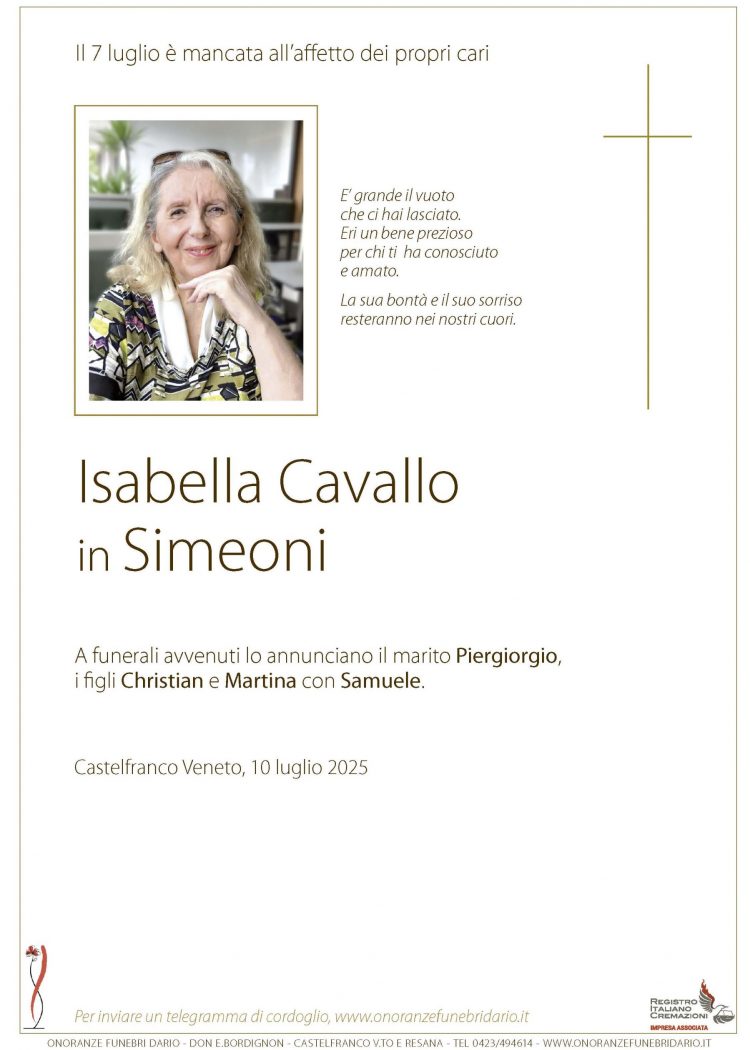 Isabella Cavallo in Simeoni