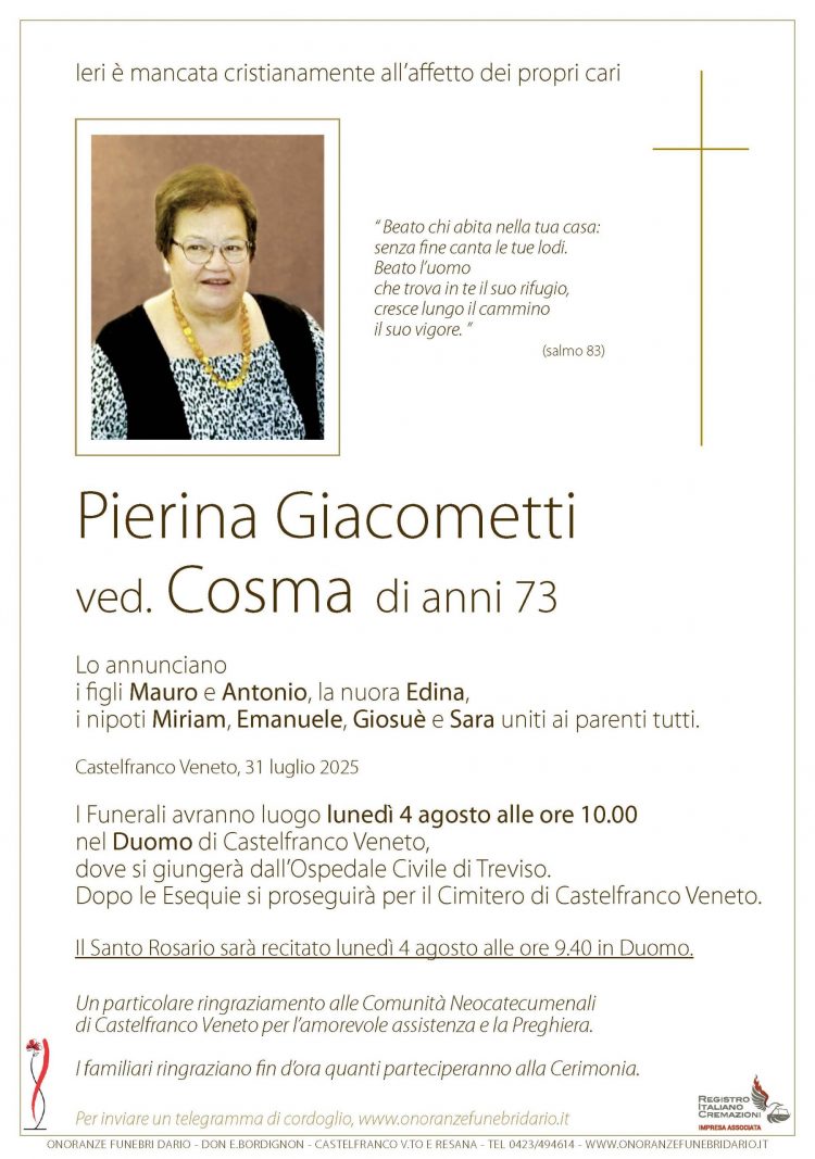 Pierina Giacometti ved. Cosma