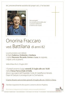 Onorina Fraccaro ved. Battilana