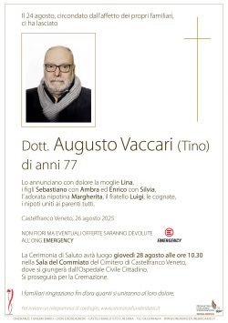 Dott. Augusto Vaccari (Tino)