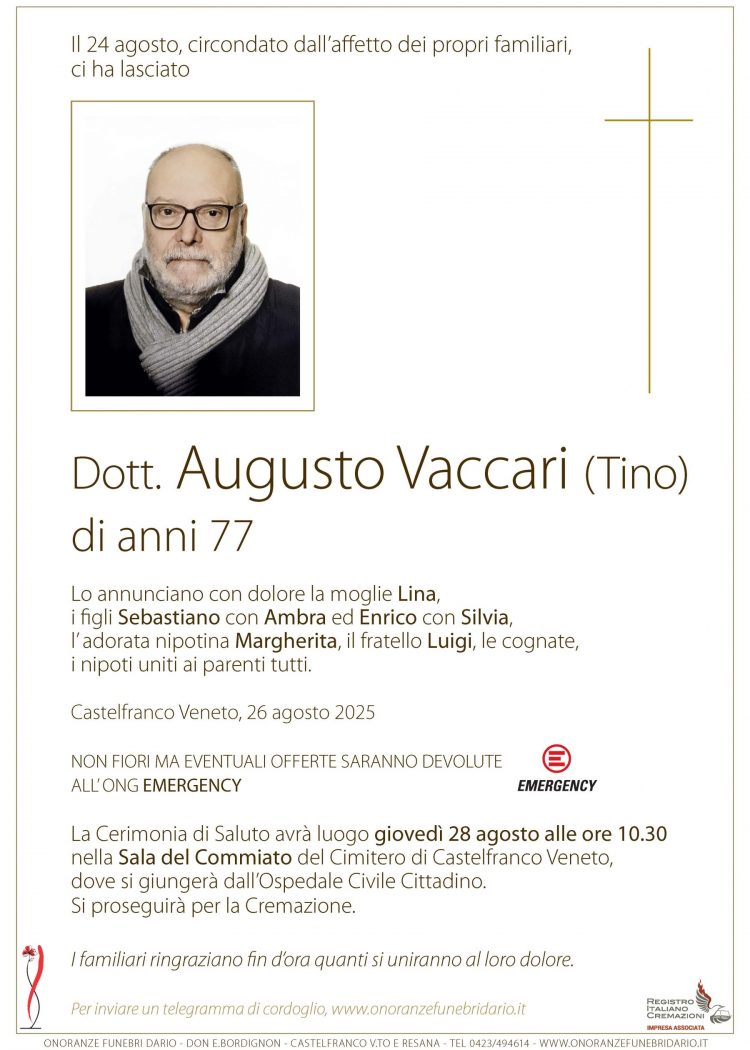 Dott. Augusto Vaccari (Tino)