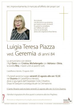 Luigia Teresa Piazza ved. Geremia