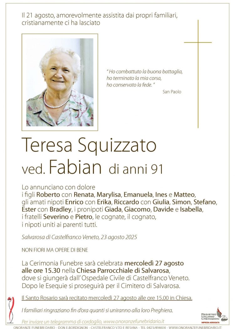 Teresa Squizzato ved. Fabian