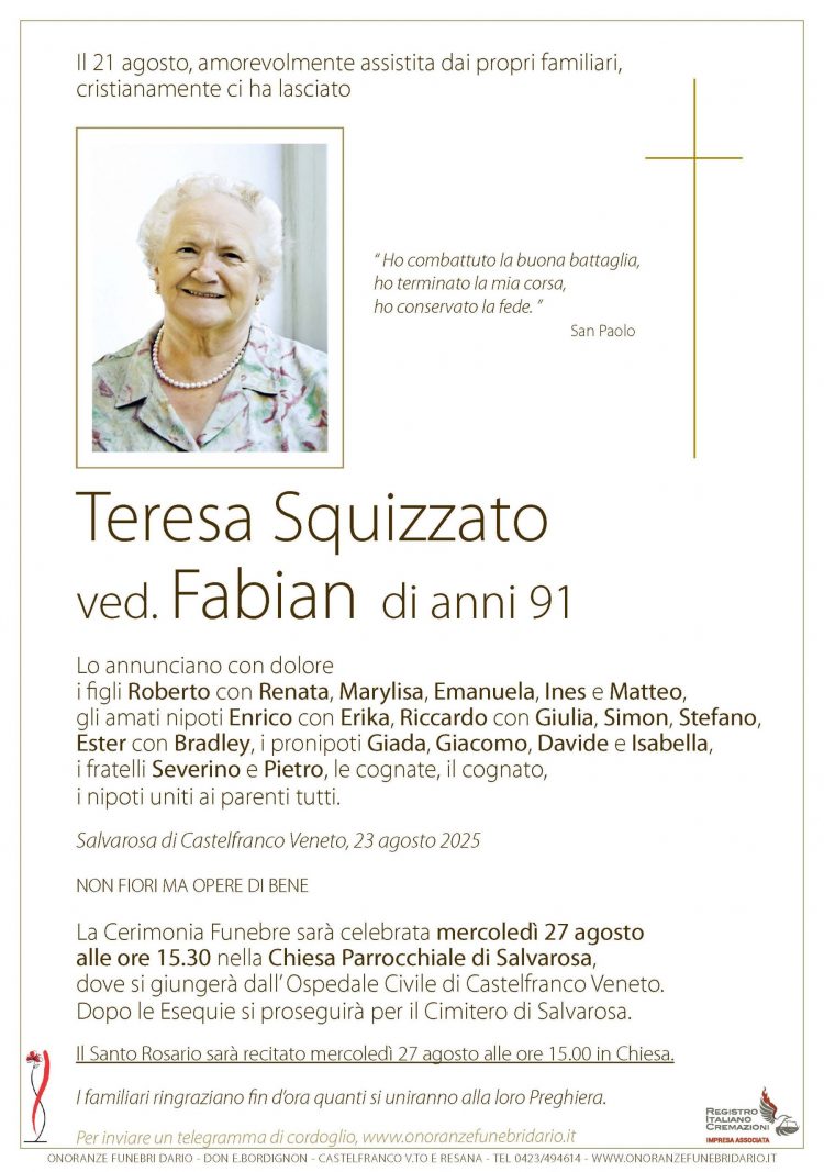Teresa Squizzato ved. Fabian