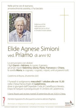 Elide Agnese Simioni ved. Priamo