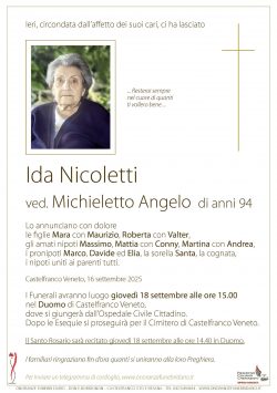 Ida Nicoletti ved. Michieletto Angelo