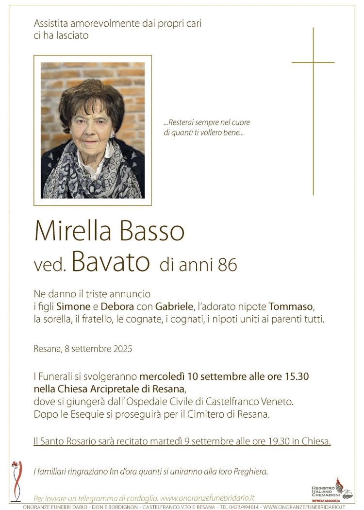 Mirella Basso ved. Bavato