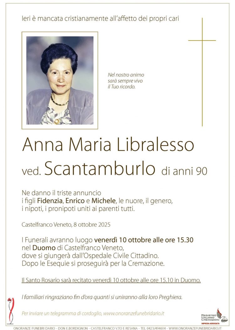 Anna Maria Libralesso ved. Scantamburlo