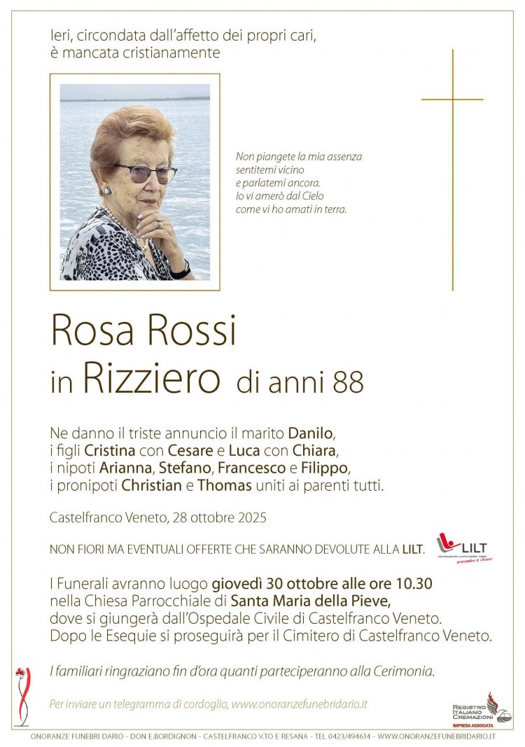 Rosa Rossi in Rizziero
