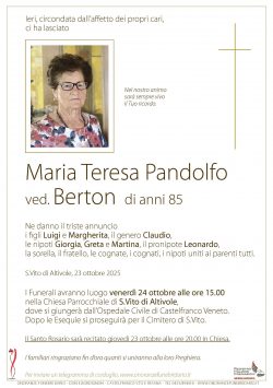 Maria Teresa Pandolfo ved. Berton