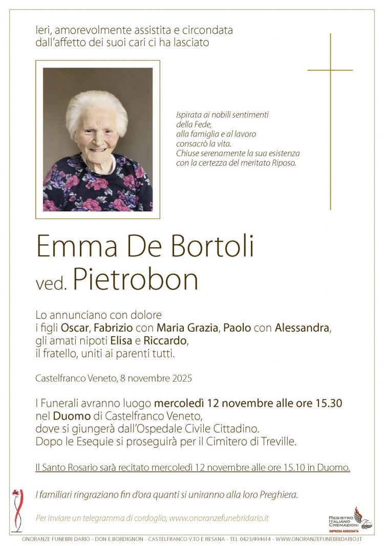 Emma De Bortoli ved. Pietrobon