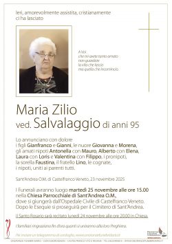 Maria Zilio ved. Salvalaggio