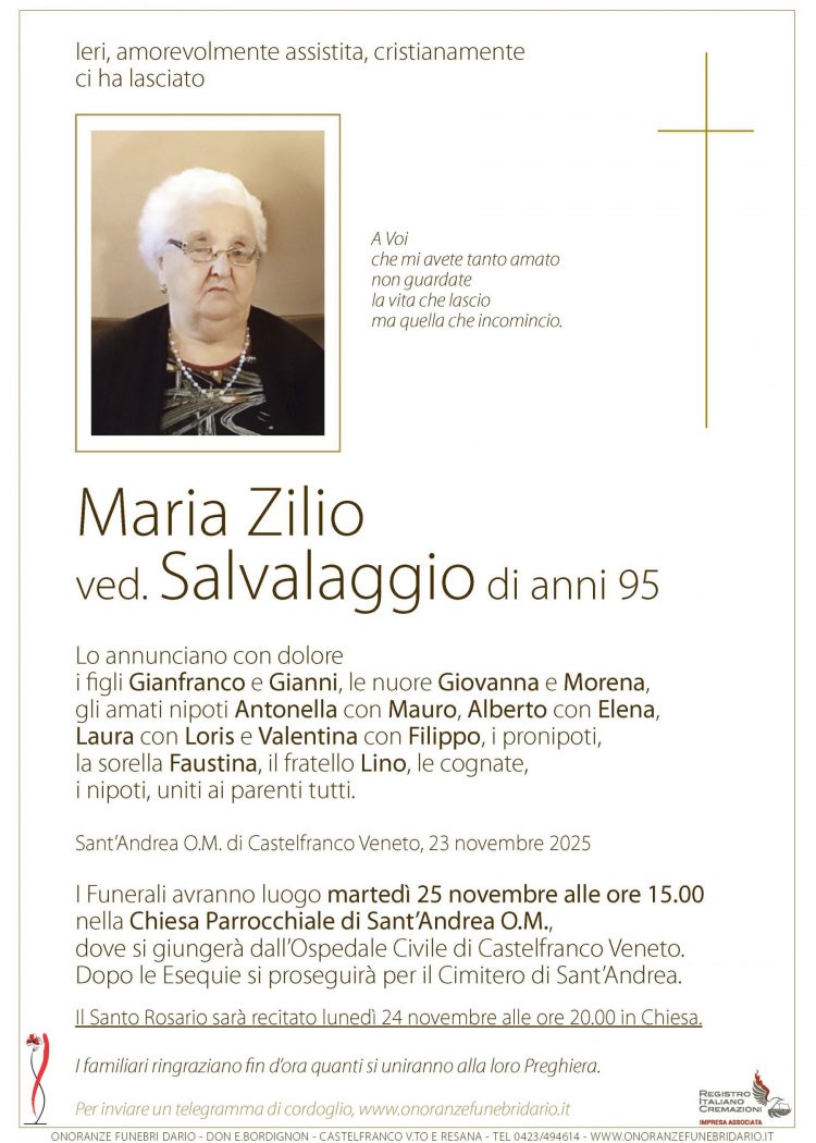Maria Zilio ved. Salvalaggio