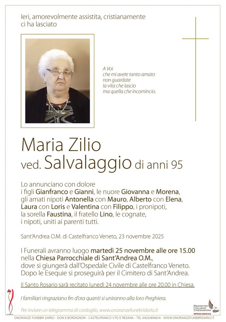 Maria Zilio ved. Salvalaggio