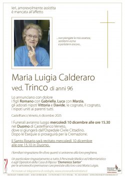Maria Luigia Calderaro ved. Trinco